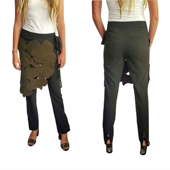 Tibi "Valia" Cutout Felt Panel Trousers - Picture 2 of 16